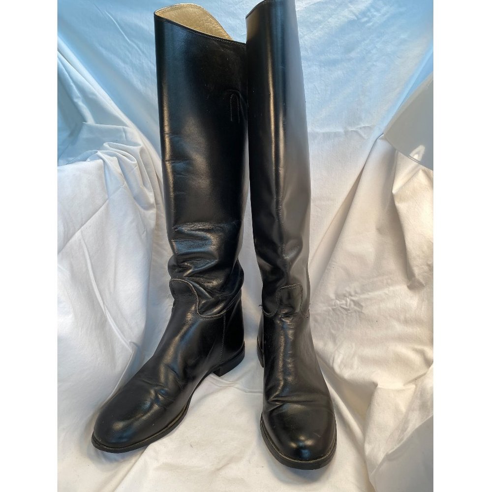 Black Leather Riding Boots